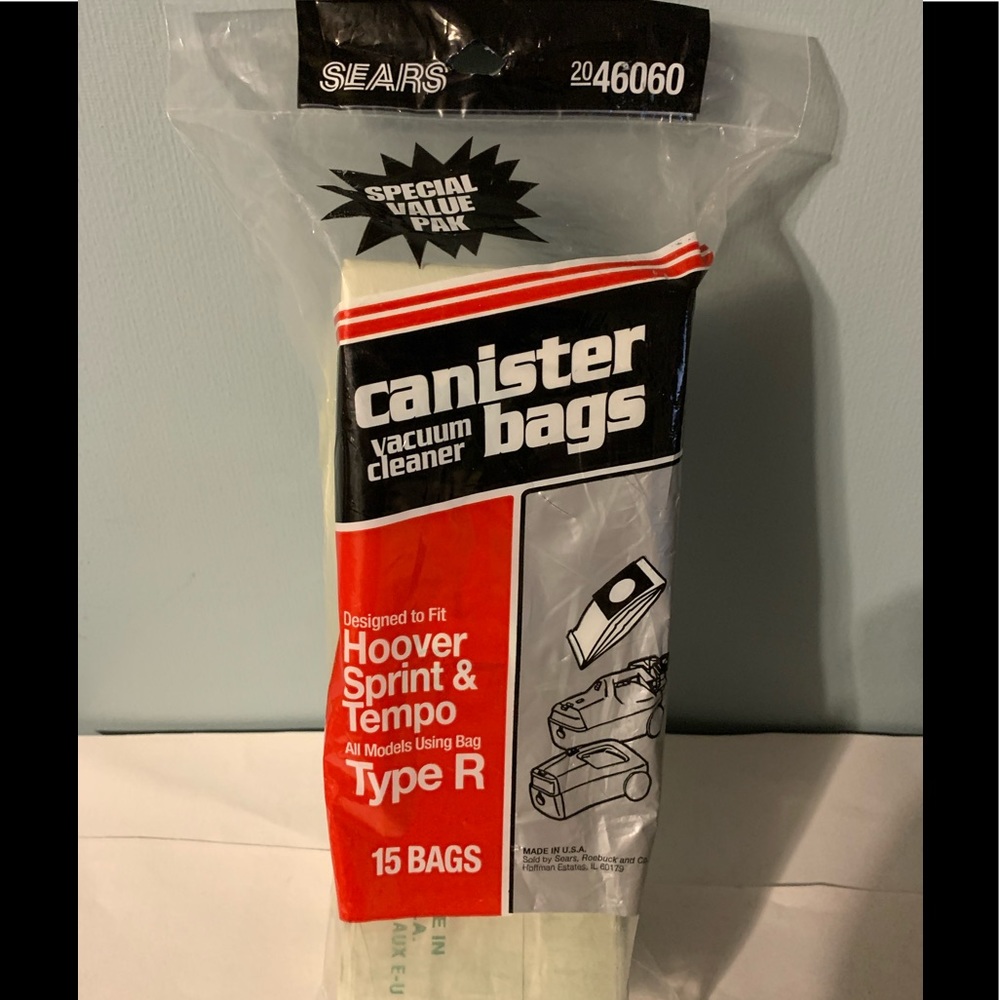 Sears Vacuum Canister Bags Hoover Sprint & Tempo 46060 15 Bags New in Package